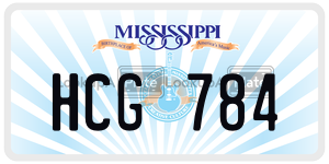 HCG784  license plate in MS