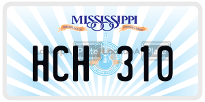 HCH310  license plate in MS