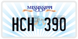 HCH390  license plate in MS