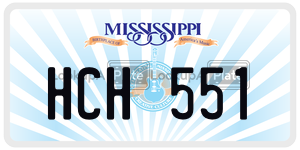 HCH551  license plate in MS