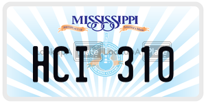 HCI310  license plate in MS