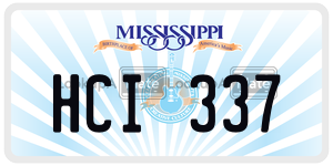 HCI337  license plate in MS