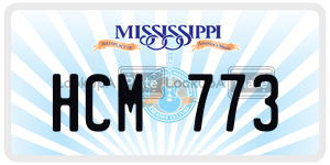 HCM773  license plate in MS