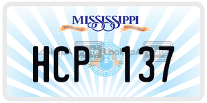 HCP137  license plate in MS