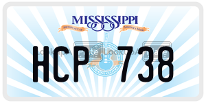 HCP738 license plate in Mississippi