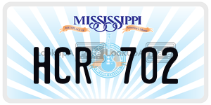 HCR702  license plate in MS