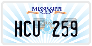 HCU259  license plate in MS