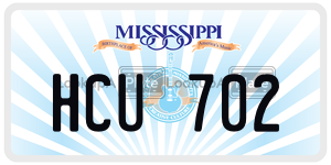 HCU702  license plate in MS