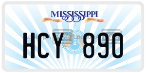 HCY890  license plate in MS