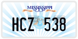 HCZ538  license plate in MS