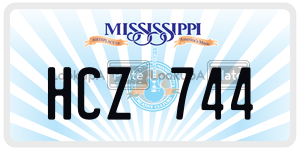 HCZ744  license plate in MS