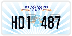 HD1487  license plate in MS