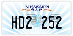 HD2252  license plate in MS