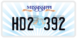 HD2392  license plate in MS