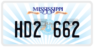 HD2662  license plate in MS