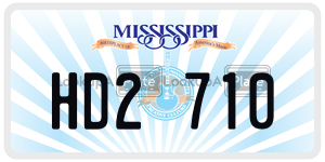 HD2710 license plate in Mississippi