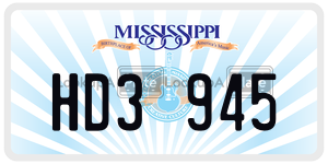 HD3945  license plate in MS