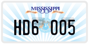 HD6005  license plate in MS