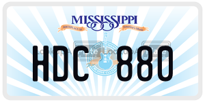 HDC880  license plate in MS