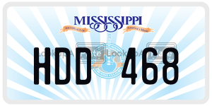 HDD468  license plate in MS
