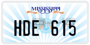 HDE615  license plate in MS