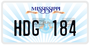 HDG184  license plate in MS