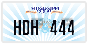 HDH444  license plate in MS
