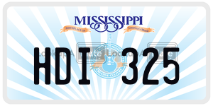 HDI325  license plate in MS
