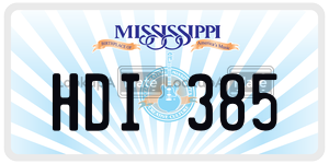 HDI385 license plate in Mississippi