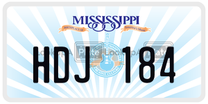 HDJ184  license plate in MS