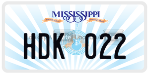 HDK022 license plate in Mississippi