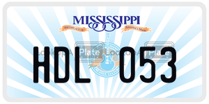 HDL053  license plate in MS