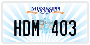 HDM403  license plate in MS
