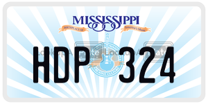 HDP324  license plate in MS