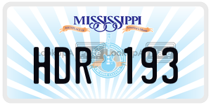 HDR193  license plate in MS