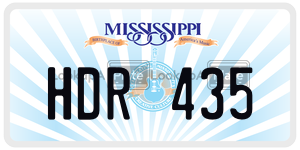 HDR435  license plate in MS