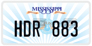 HDR883  license plate in MS