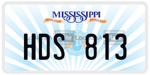 HDS813  license plate in MS