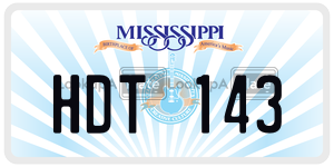 HDT143 license plate in Mississippi