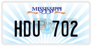 HDU702  license plate in MS