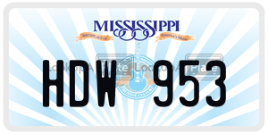 HDW953  license plate in MS