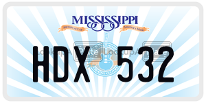 HDX532  license plate in MS