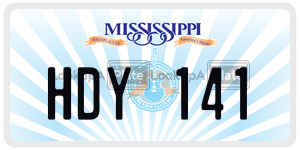 HDY141  license plate in MS