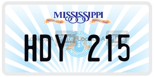 HDY215  license plate in MS