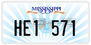 HE1571  license plate in MS