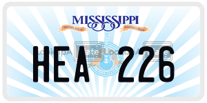 HEA226  license plate in MS