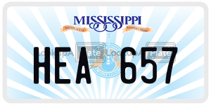 HEA657  license plate in MS