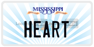 HEART  license plate in MS