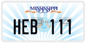 HEB111  license plate in MS