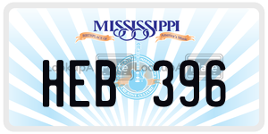 HEB396  license plate in MS